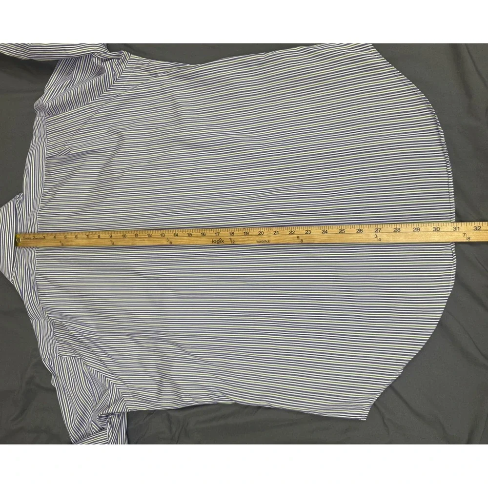 Polo Ralph Lauren Regent Classic Fit Mens 16 34/35 Purple Green Striped Shirt